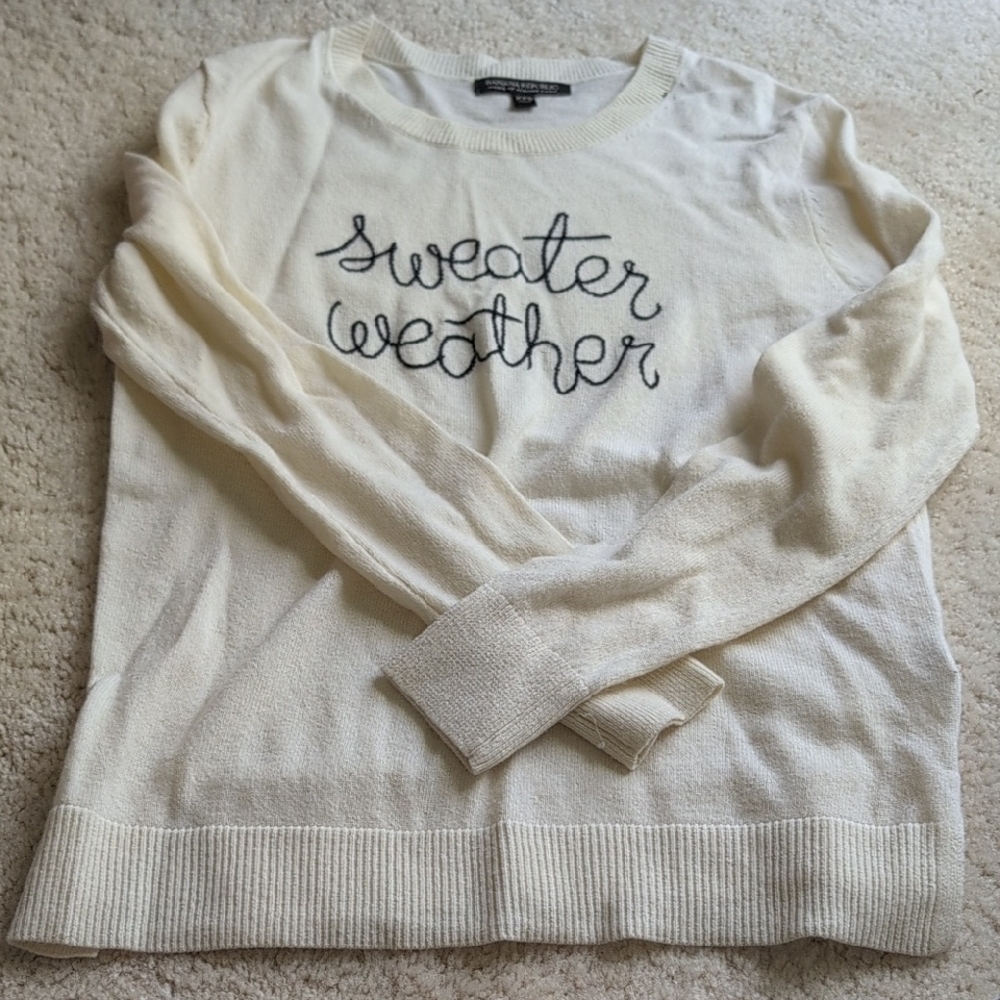 Banana Republic Cream Crew Neck Sweater